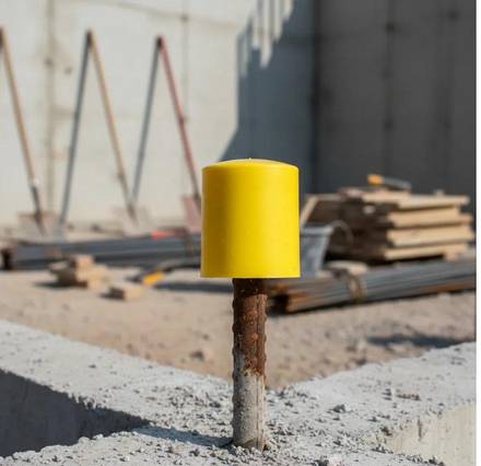 Rebar caps · amarillo
