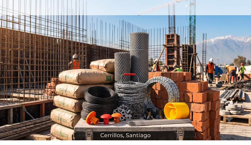 Materiales GoodFix en obra: clavos, alambre, separadores y protección de enfierradura